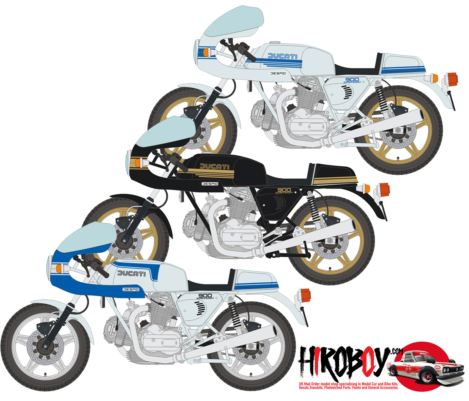 1 12 Ducati 900SS Decals for Tamiya BS 12027 Blue Stuff
