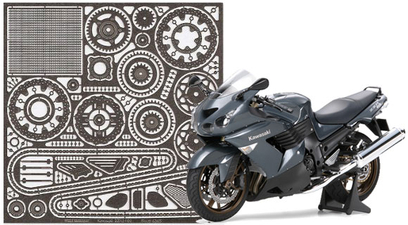 1:12 Kawasaki ZZR1400 - ZX-14 Ninja Photoetched Detailing Parts