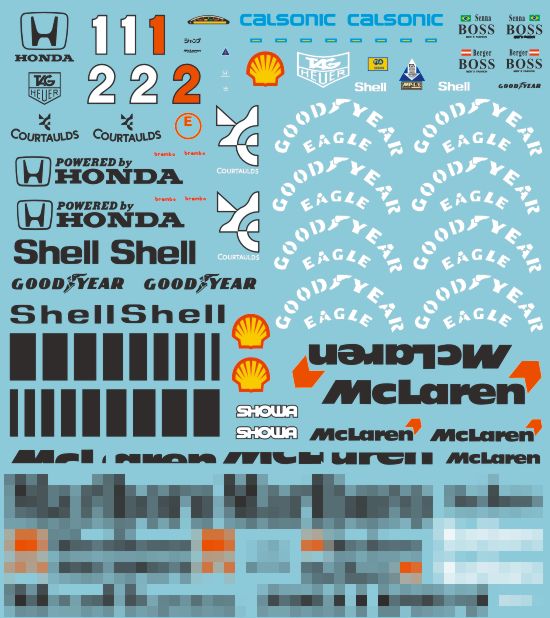 1:20 Mclaren MP4/6 Full Sponsor Decal (Marlboro) | MSMD140 | MSM