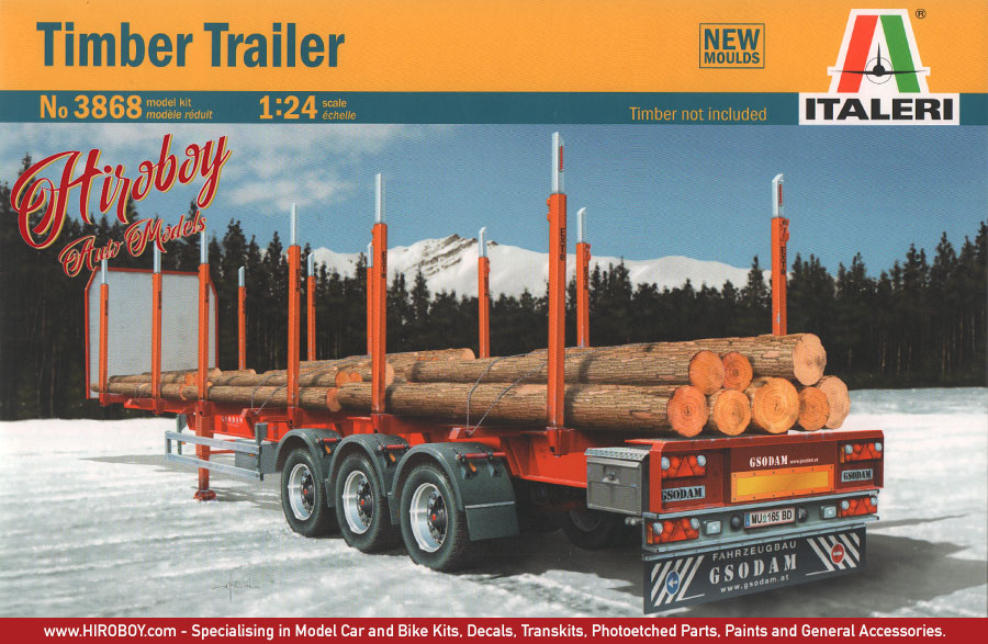 イタレリ 1/24 Timber Trailer ティンバートレーラー 1:24 Timber Trailer - Italeri 3868 Model Kit | IT-3868 | Italeri