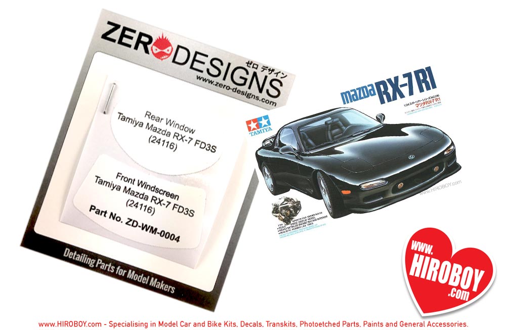 1:24 Mazda RX-7 FD3S Window Painting Masks (Tamiya) ZD-WM-0004 Zero  Designs