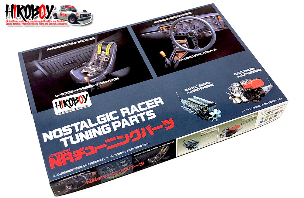 1:24 Nostalgic Racer Tuning Parts With Nissan L24  S20 Engines FUJ-11148  Fujimi