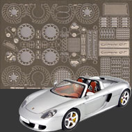 Scale Motorsport 1/24 Porsche Carrera GT PE Detail Set 8018 X For Tamiya 