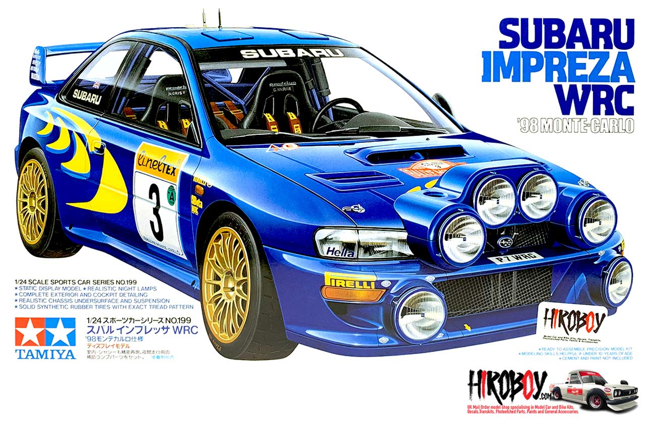 DECALS 1/24 REF 119 SUBARU IMPREZA WRC MC RAE RALLYE MONTE CARLO 1998 RALLY 