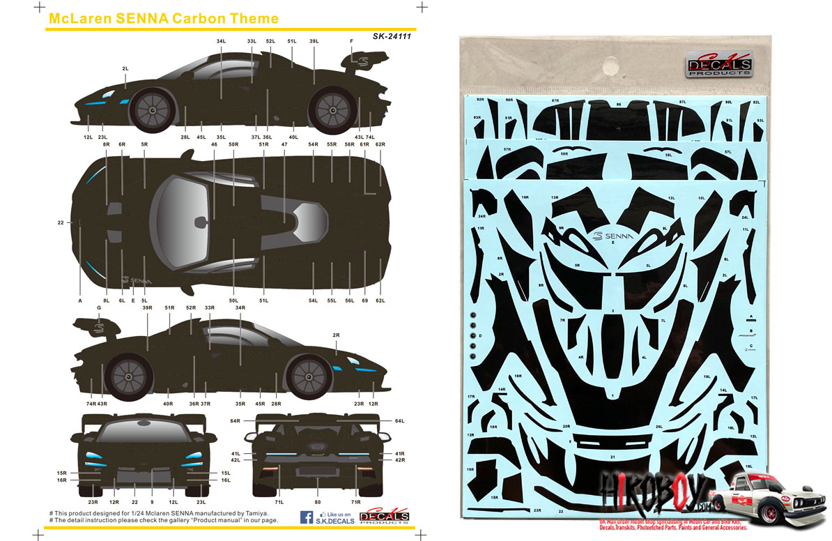 1:24 Mclaren SENNA Carbon Theme (Tamiya) | SK-24111 | S.K.