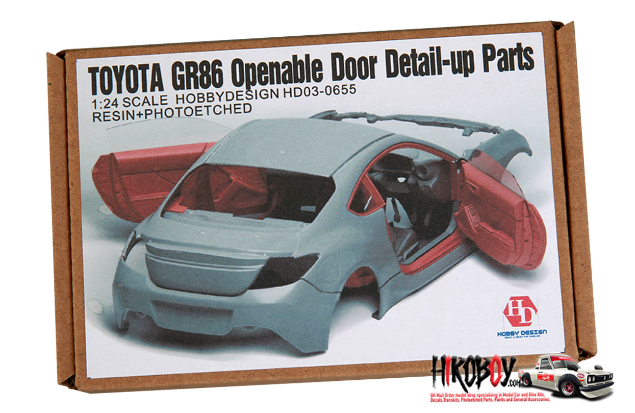 1:24 Toyota GR 86 Opening Door Detail Set (PE+Resin) Tamiya 24361