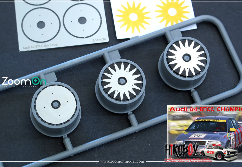 1:24 Audi A4 BTCC Rim Cover (NU24035) | Z145 | ZoomOn