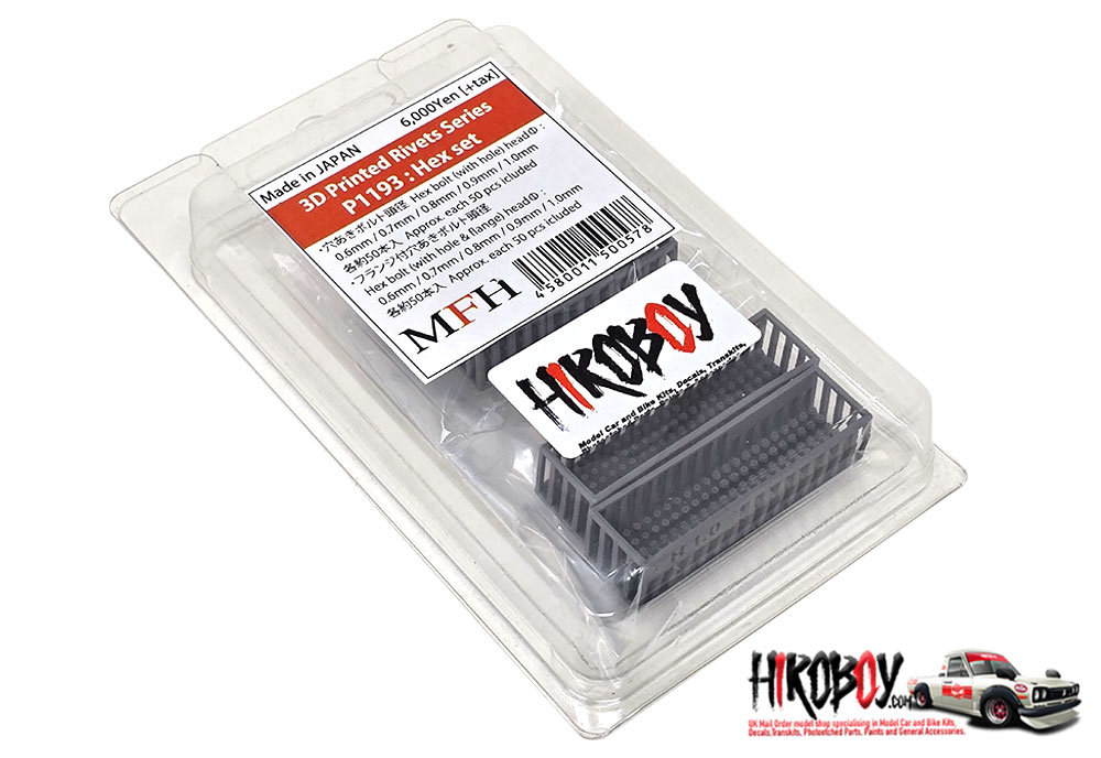 hiroページ 3D Printed Rivets Series Hex Set P1193 | MFH P1193 | Model Factory