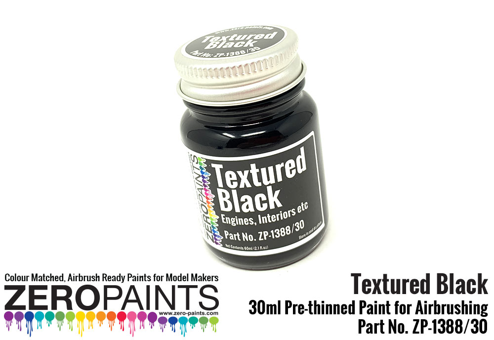 Black Textured Paint 30ml (Engines, Interiors etc) ZP1388/30