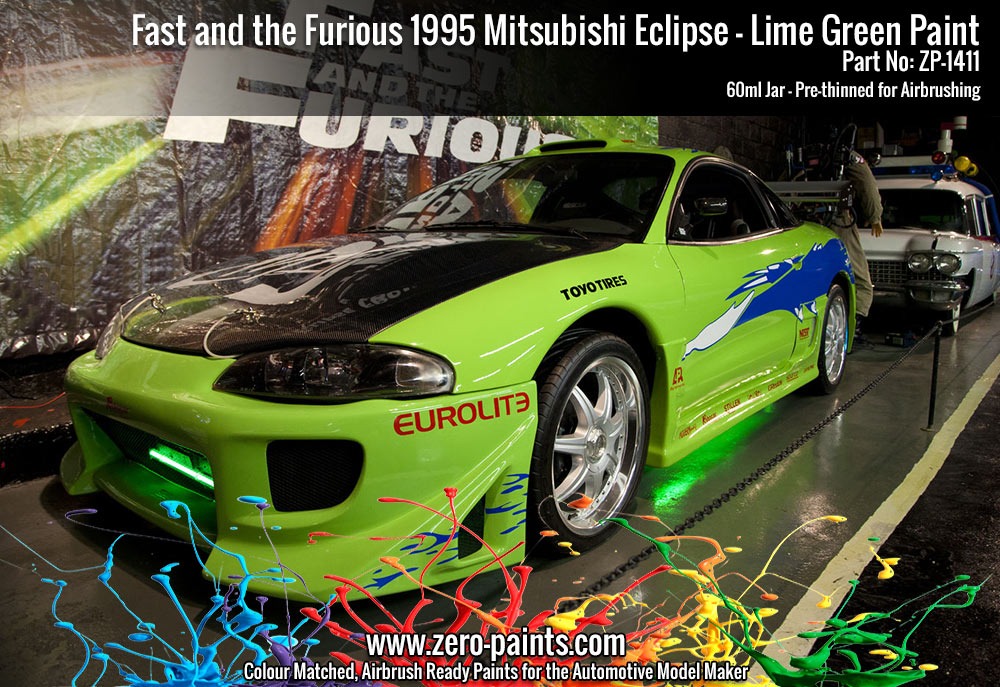 Fast and the Furious 1995 Mitsubishi Eclipse Lime Green 