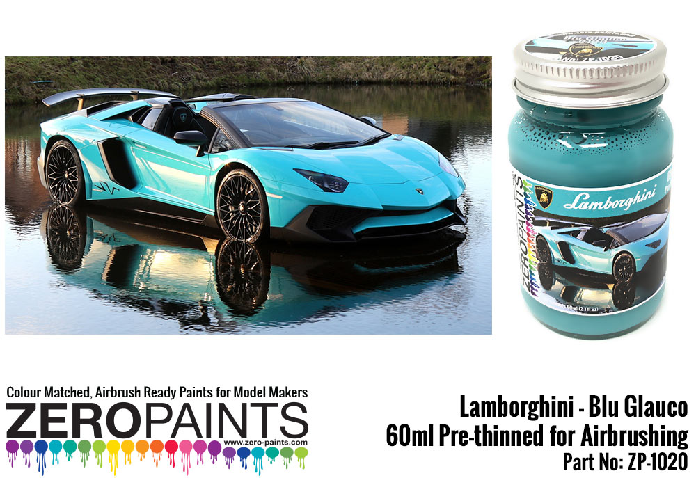 Lamborghini Blu Glauco Paint 60ml | ZP-1020 | Zero Paints