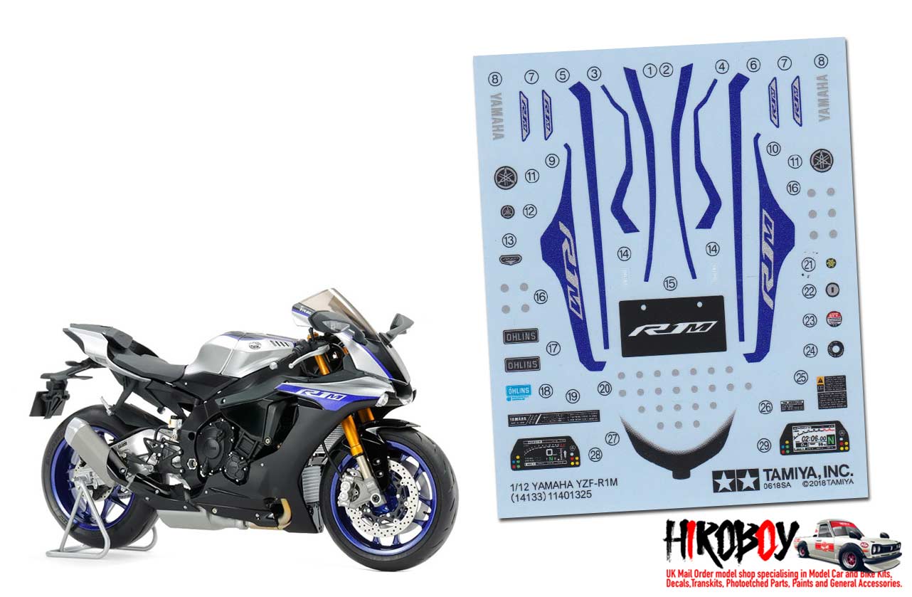 Tamiya 14133 1/12 Yamaha Yzf-r1m Motorcycle Plastic Model Kit Tam14133 for sale online 