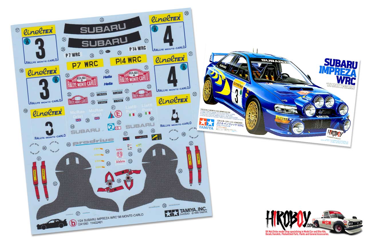 1999 Juha KANKKUNEN /Subaru Impreza WRC/ Subaru/Pirelli Aufkleber/sticker 